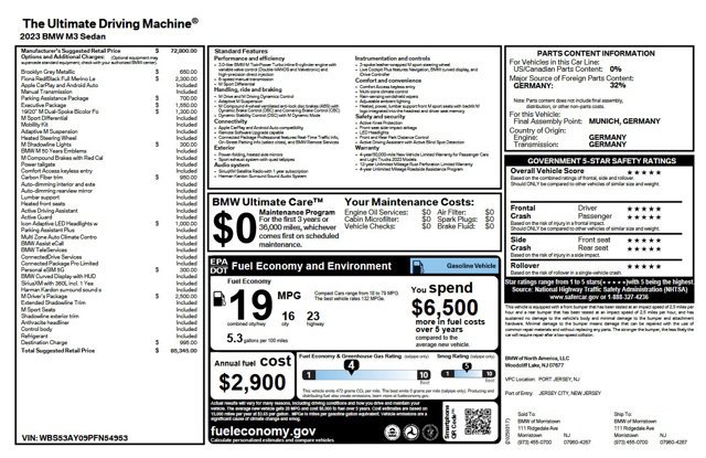 Used 2023 BMW M3 w/ M Driver's Package image 12