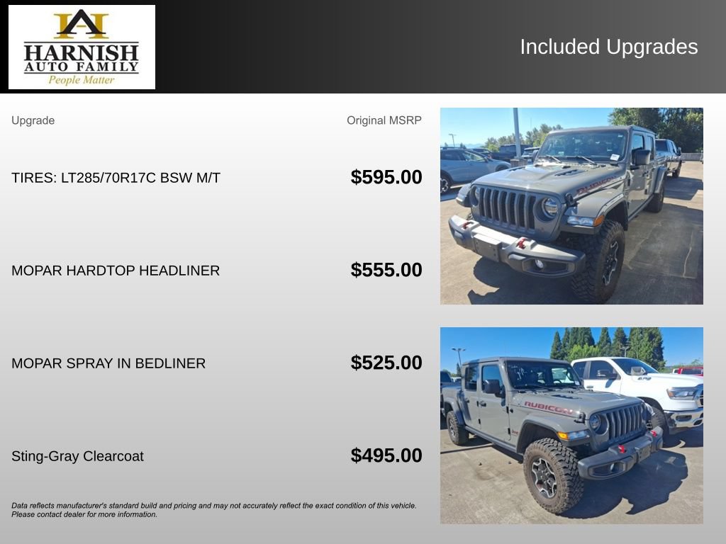 Used 2023 Jeep Gladiator Rubicon w/ LED Lighting Group AWD/4WD image 12