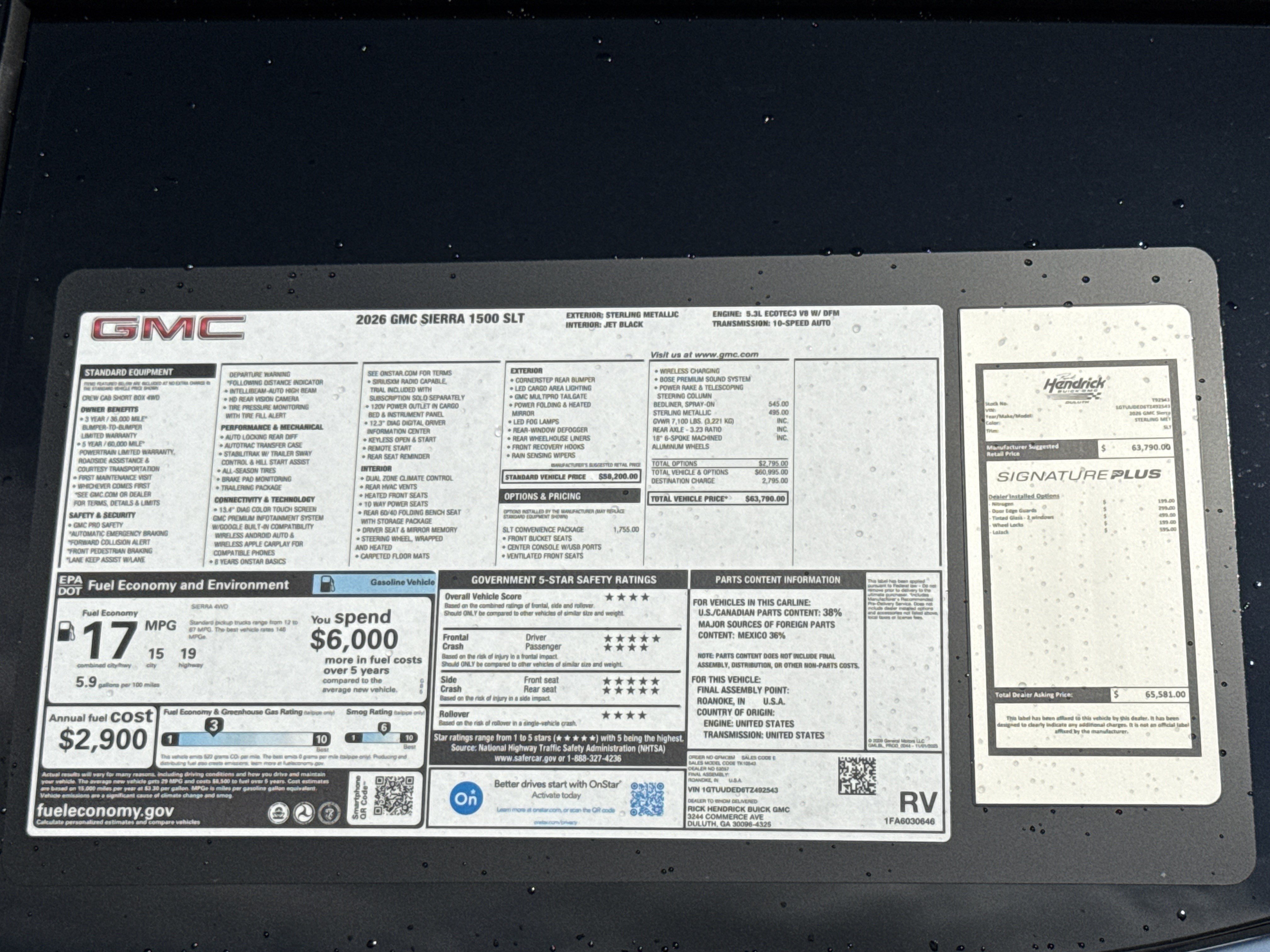 New 2026 GMC Sierra 1500 SLT w/ SLT Convenience Package AWD/4WD image 36