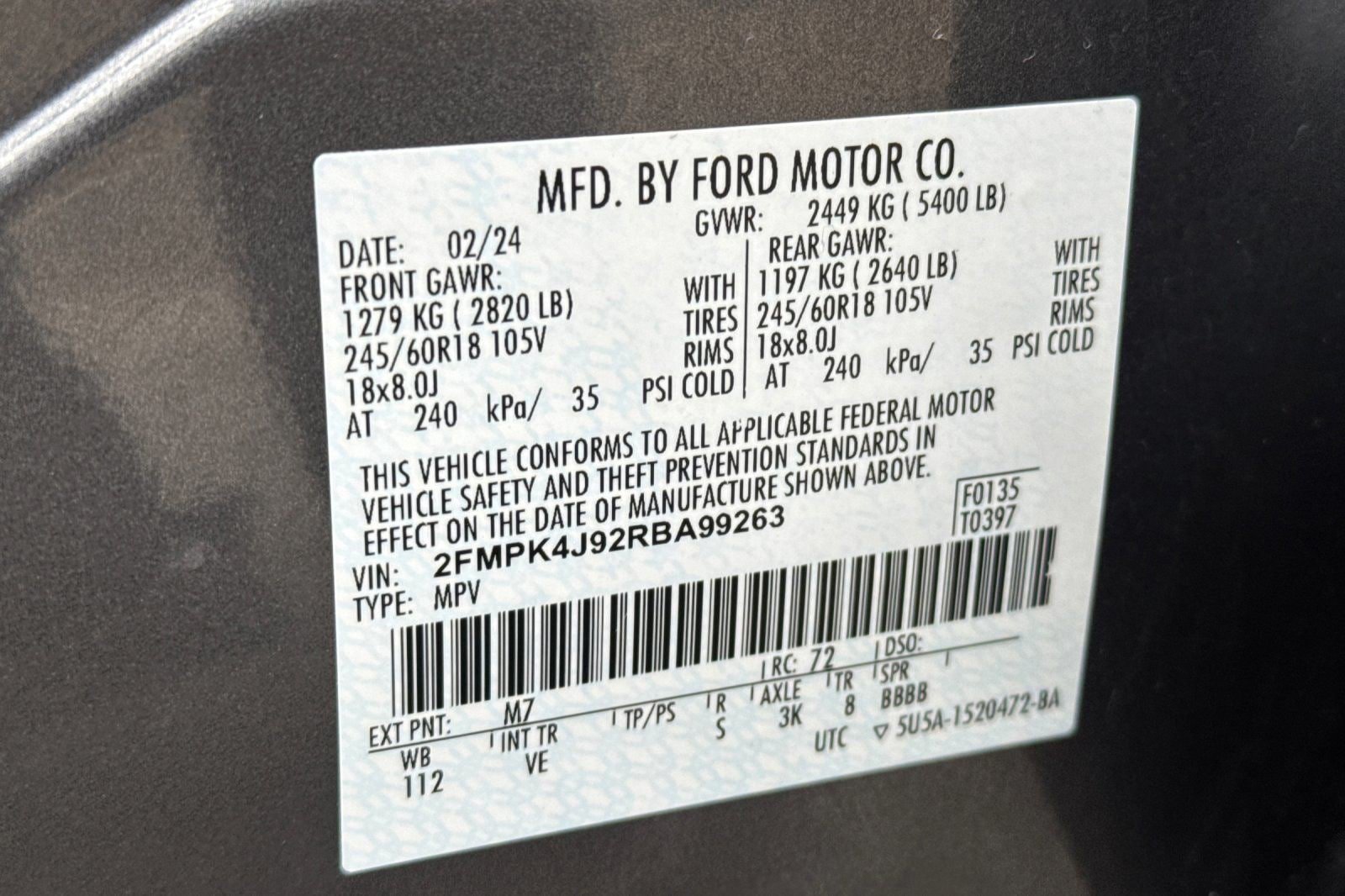 Certified 2024 Ford Edge SEL AWD/4WD image 33