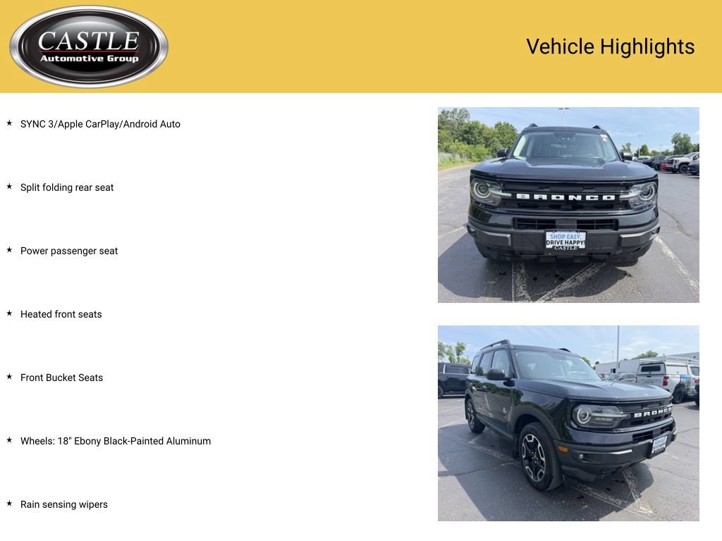 Used 2021 Ford Bronco Sport Outer Banks w/ Outer Banks Package (96D) AWD/4WD image 7
