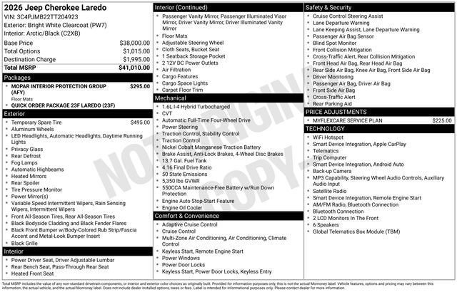 New 2026 Jeep Cherokee Laredo AWD/4WD image 37