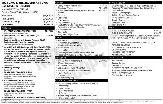 Used 2021 GMC Sierra 3500 AT4 w/ AT4 Premium Plus Package AWD/4WD image 26