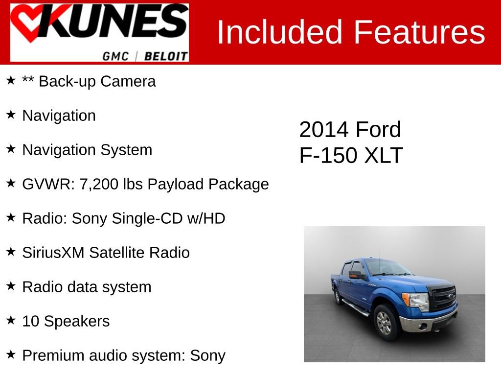 Used 2014 Ford F150 XLT w/ Equipment Group 302A Luxury image 2