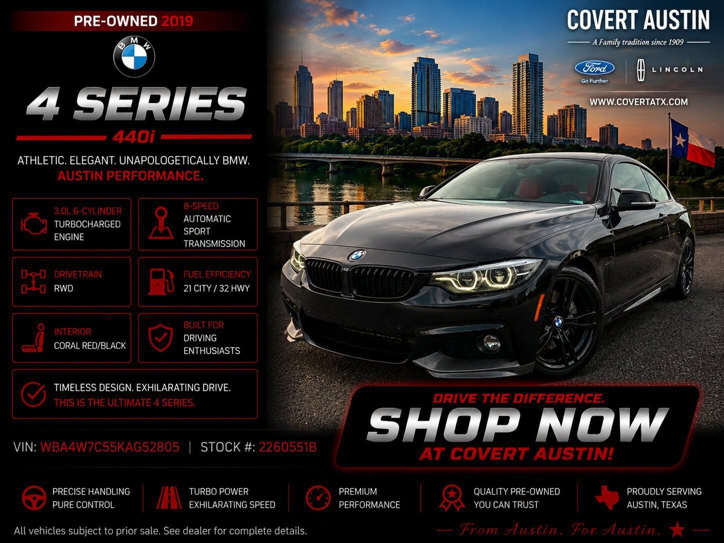 Used 2019 BMW 440i Coupe w/ M Sport Package