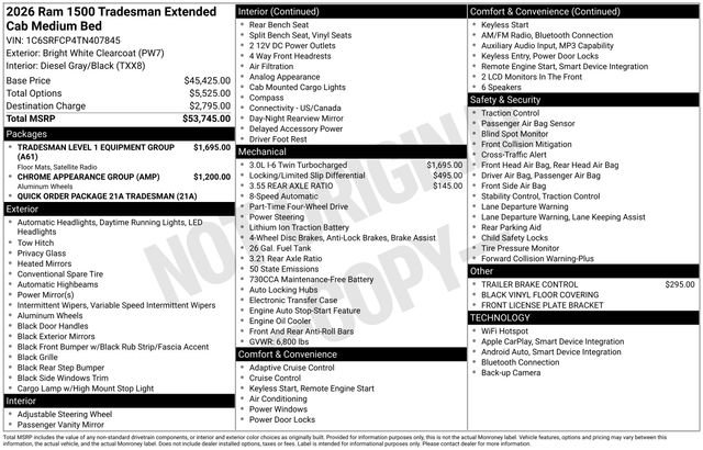 New 2026 RAM 1500 Tradesman AWD/4WD image 4
