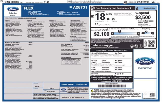 Used 2019 Ford Flex SEL w/ Equipment Group 202A image 41