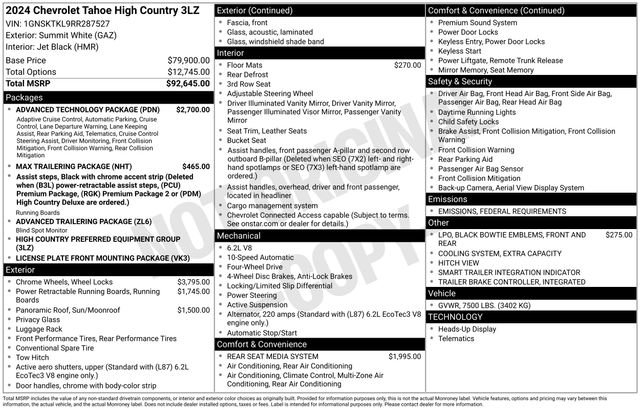 Used 2024 Chevrolet Tahoe High Country w/ Advanced Technology Package image 32