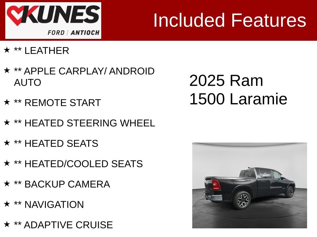 Used 2025 RAM 1500 Laramie AWD/4WD image 3