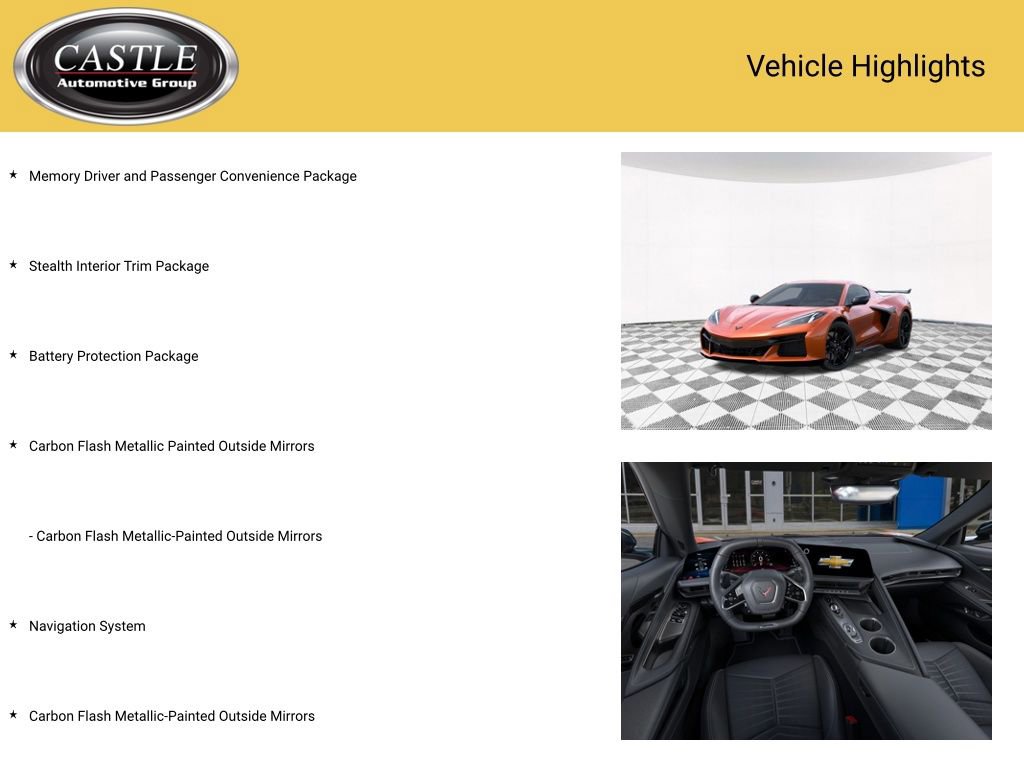 New 2026 Chevrolet Corvette Z06 w/ Stealth Interior Trim Package image 3