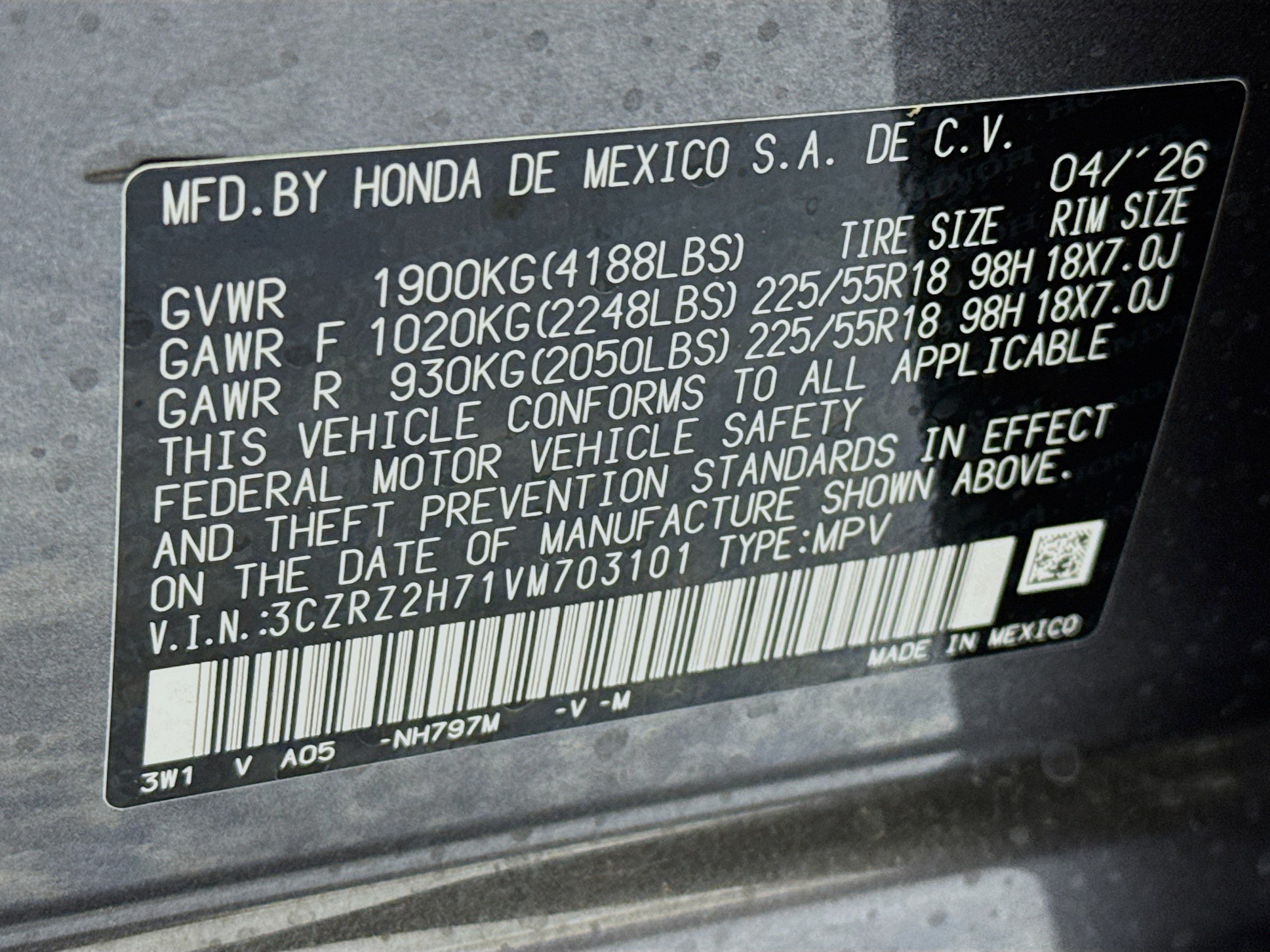 New 2027 Honda HR-V EX-L image 31