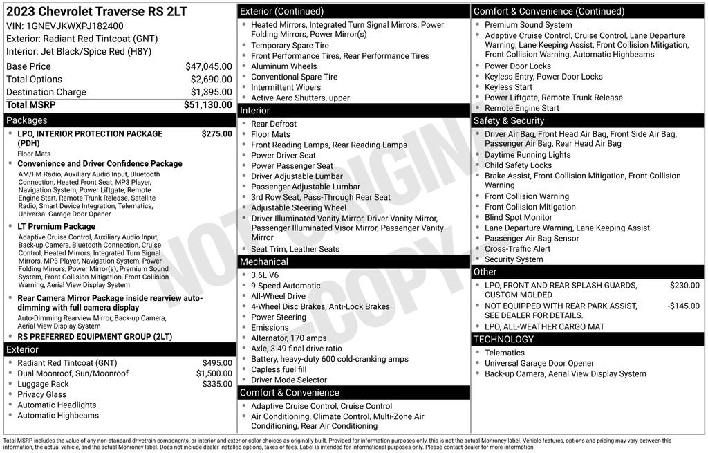 Used 2023 Chevrolet Traverse RS image 43