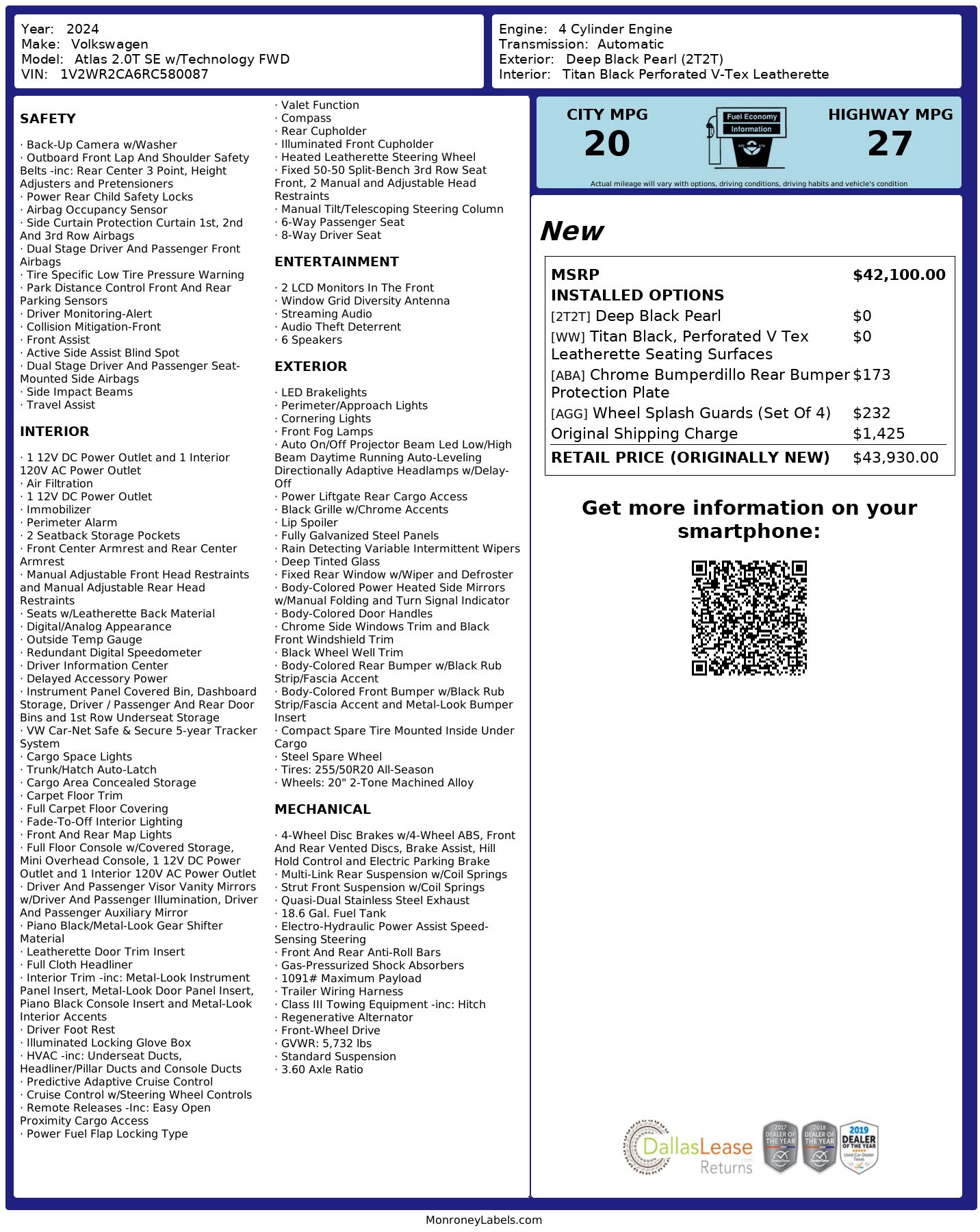 Used 2024 Volkswagen Atlas SE FWD image 3