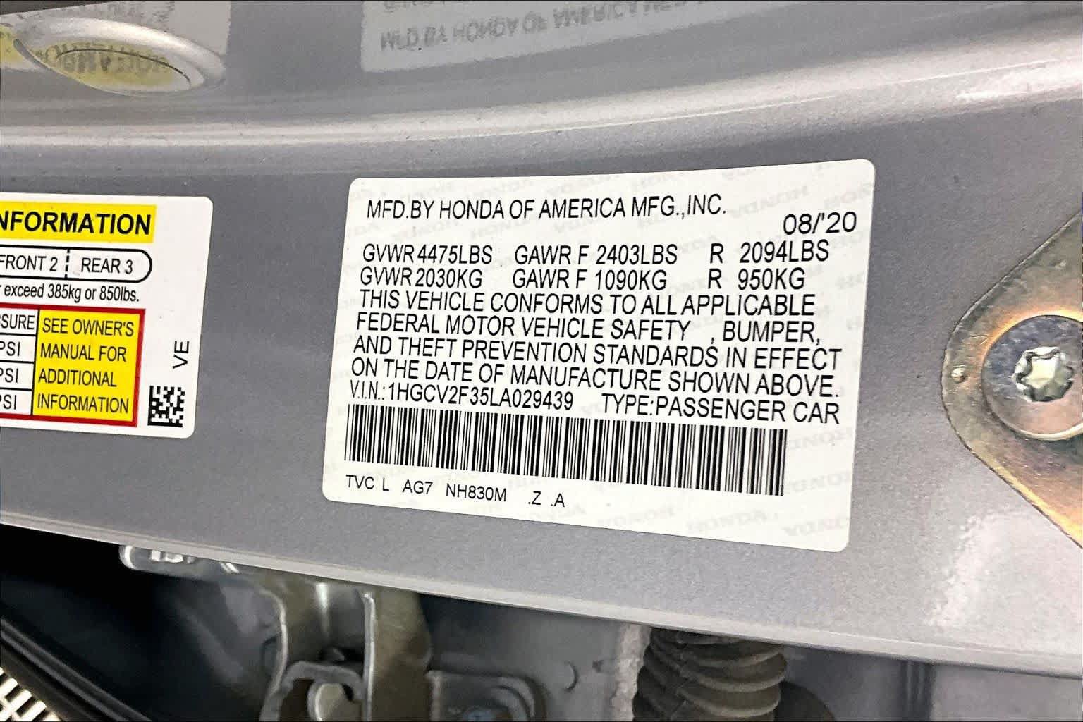 Used 2020 Honda Accord Sport image 34