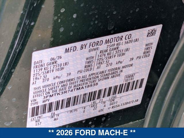 New 2026 Ford Mustang Mach-E Premium w/ Sport Appearance Package RWD image 20