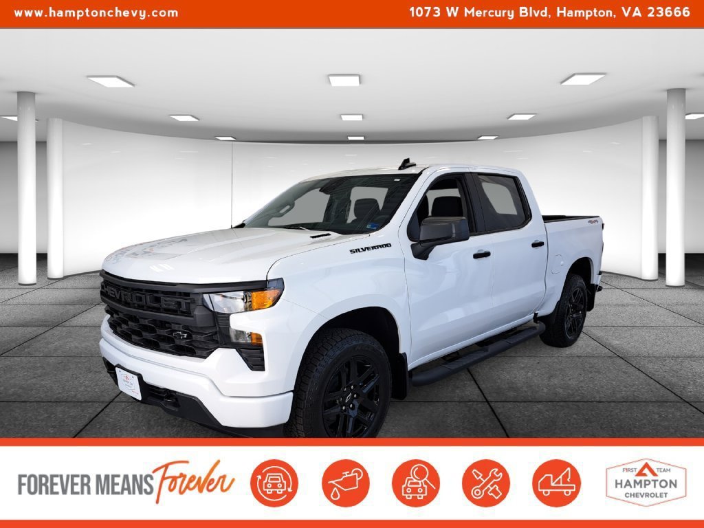New 2026 Chevrolet Silverado 1500 Custom w/ Turbomax Blackout Package AWD/4WD image 1