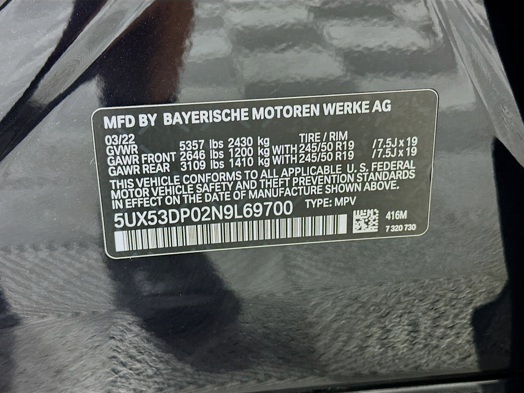 Used 2022 BMW X3 xDrive30i w/ M Sport Package 2 AWD/4WD image 12