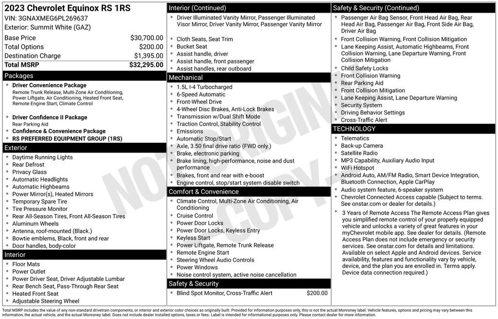 Used 2023 Chevrolet Equinox RS FWD image 6