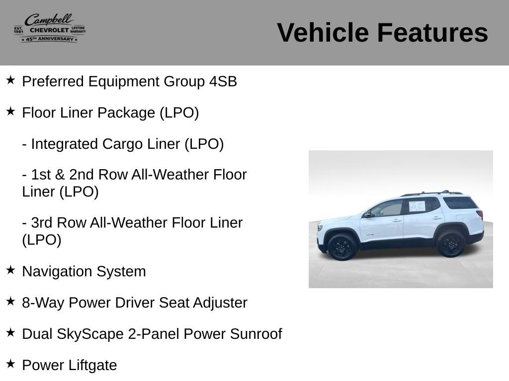Used 2023 GMC Acadia AT4 w/ LPO, Floor Liner Package AWD/4WD image 5