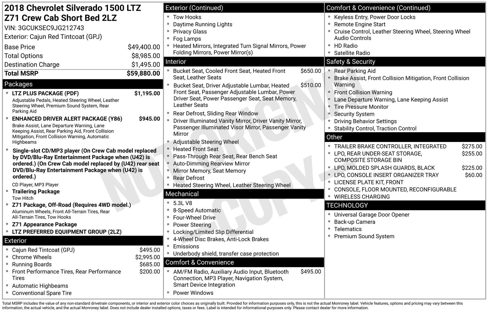 Used 2018 Chevrolet Silverado 1500 LTZ Z71 w/ LTZ Plus Package image 35