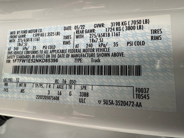 Certified 2022 Ford F150 XLT w/ Equipment Group 302A High image 30