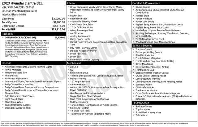 Used 2023 Hyundai Elantra SEL w/ Convenience Package image 7