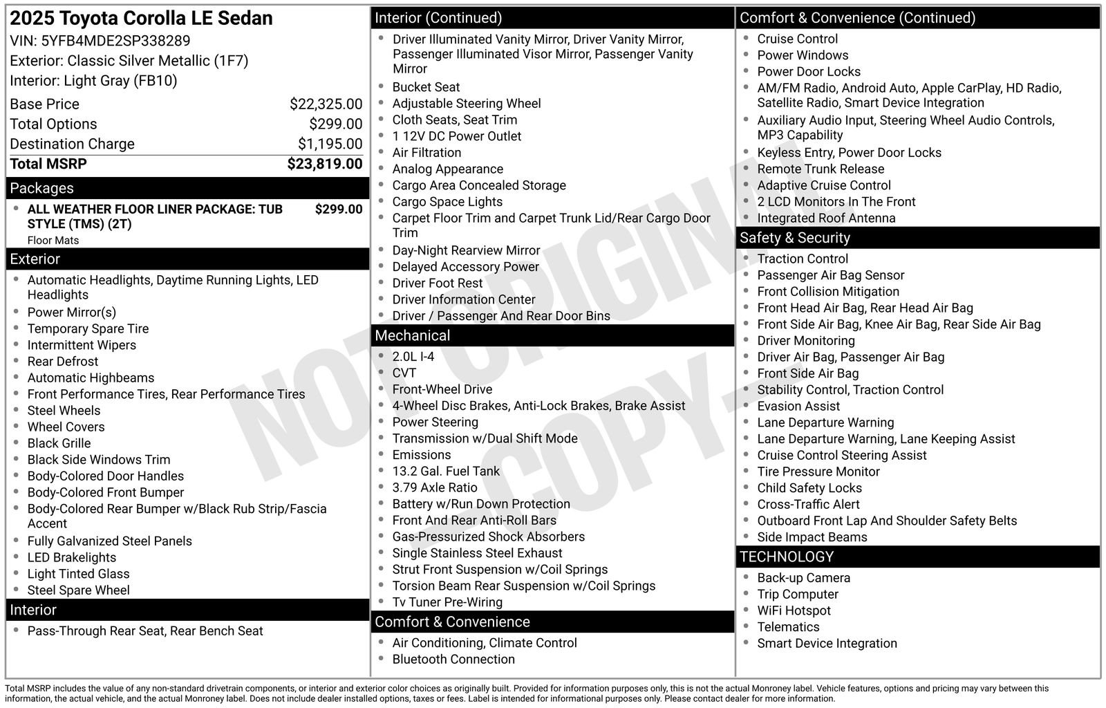 Used 2025 Toyota Corolla LE image 21