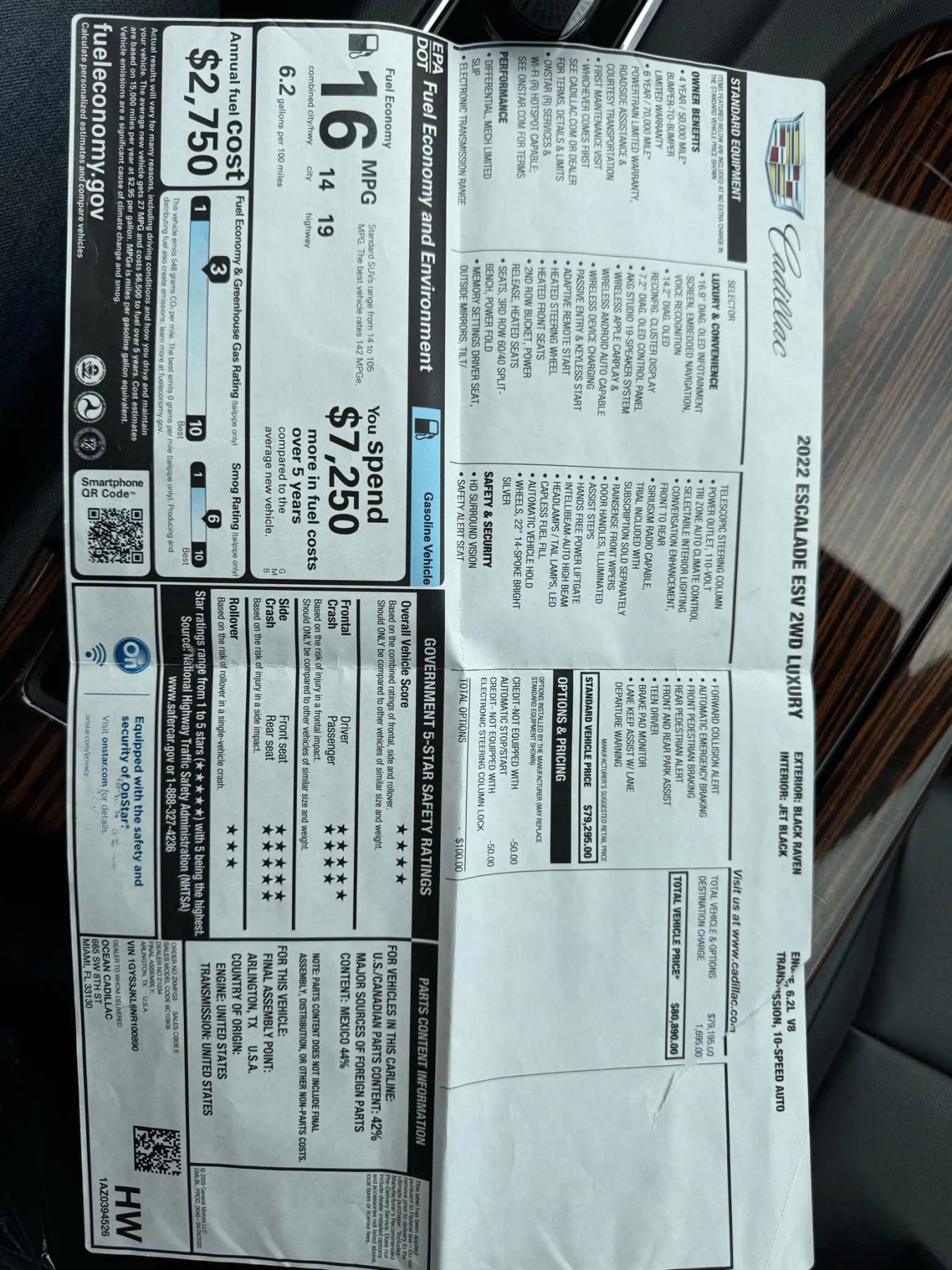 Used 2022 Cadillac Escalade ESV Luxury image 37