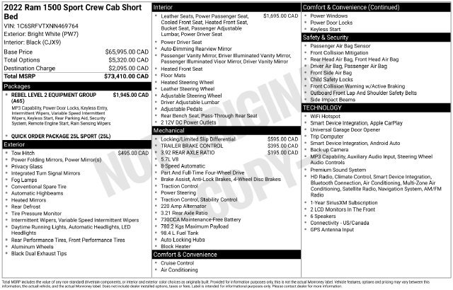 Used 2022 RAM 1500 Sport w/ Rebel Level 2 Equipment Group AWD/4WD image 5