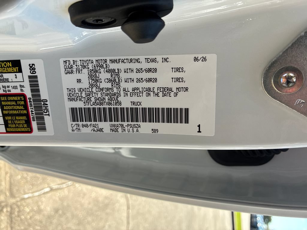 New 2026 Toyota Tundra SR5 RWD image 50