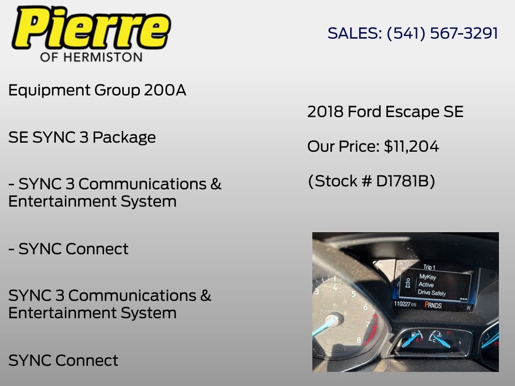 Used 2018 Ford Escape SE w/ SE Sync 3 Package AWD/4WD image 6