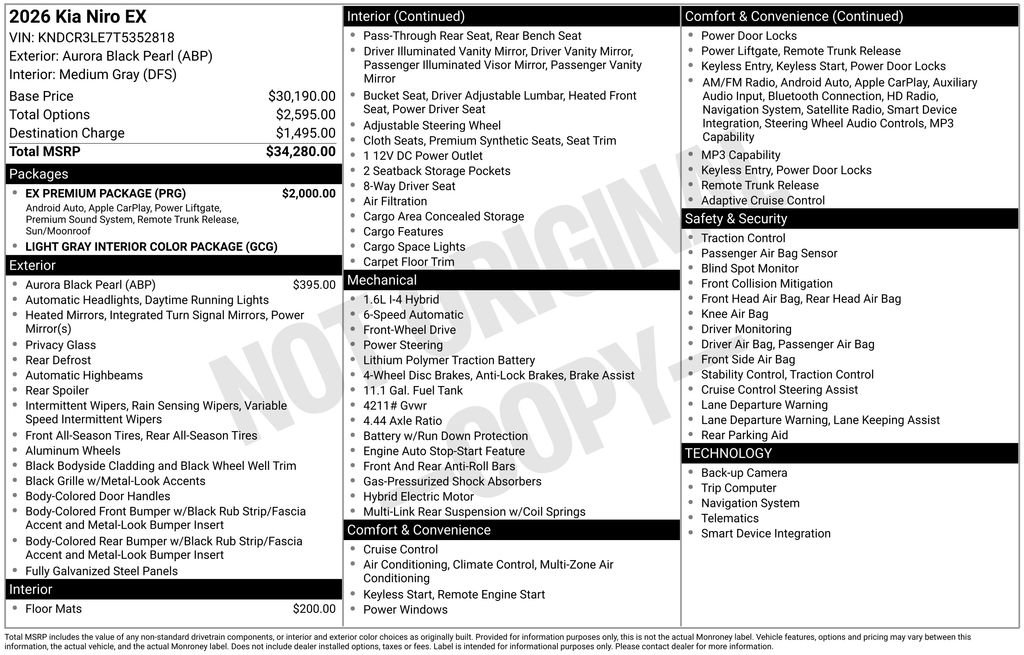 New 2026 Kia Niro EX w/ EX Premium Package FWD image 4