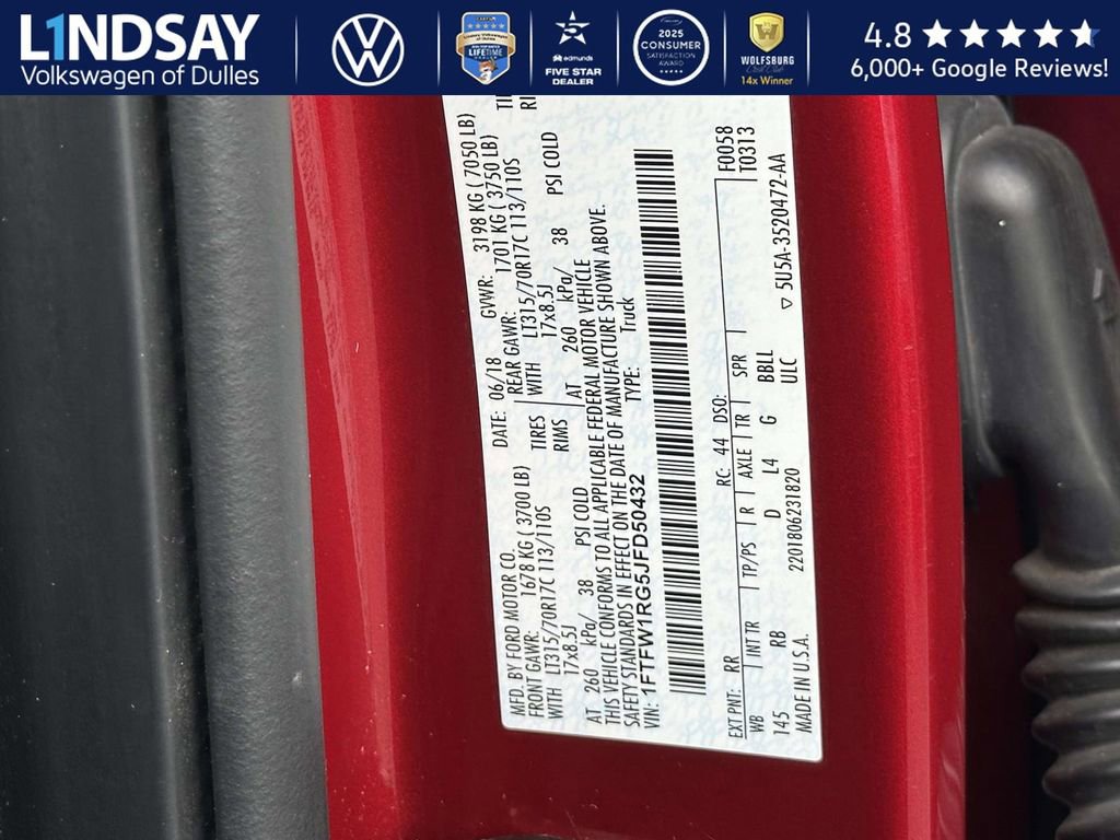 Used 2018 Ford F150 Raptor w/ Equipment Group 802A Luxury image 25