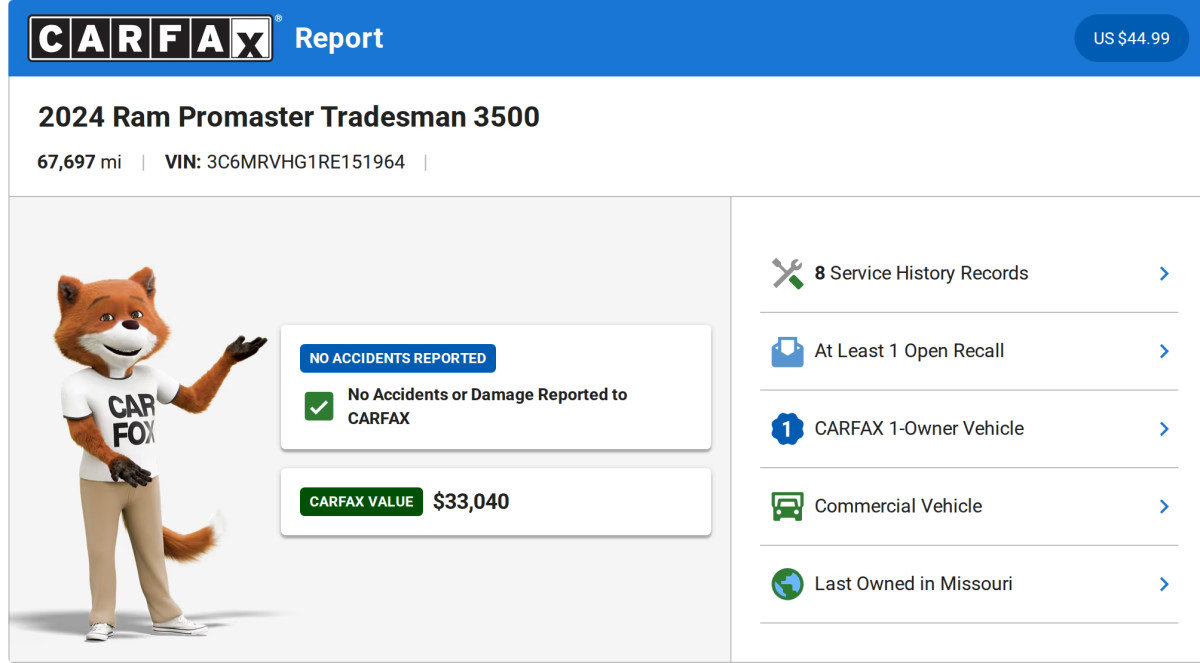Used 2024 RAM ProMaster 3500 image 2