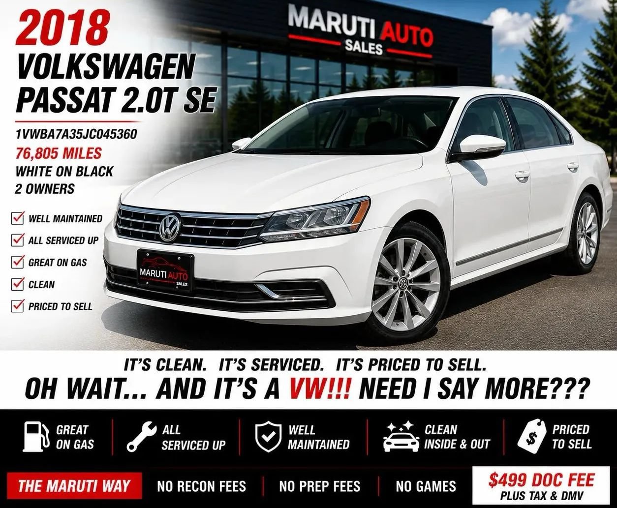 Used 2018 Volkswagen Passat 2.0T SE FWD image 48