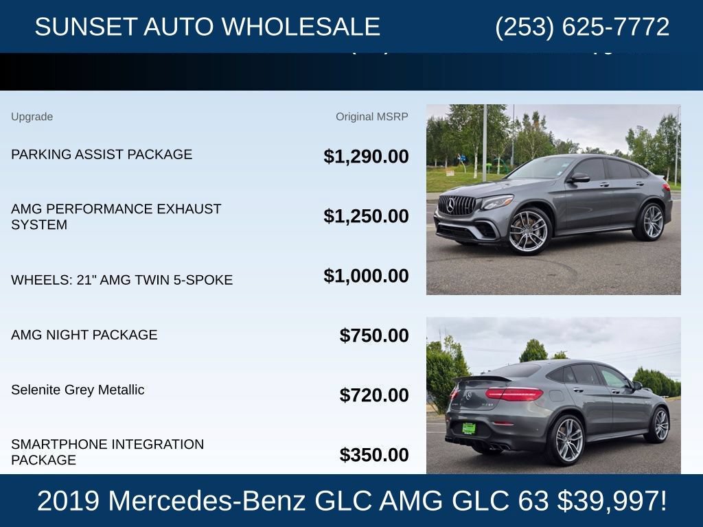 Used 2019 Mercedes-Benz GLC 63 AMG 4MATIC Coupe w/ Parking Assist Package image 24