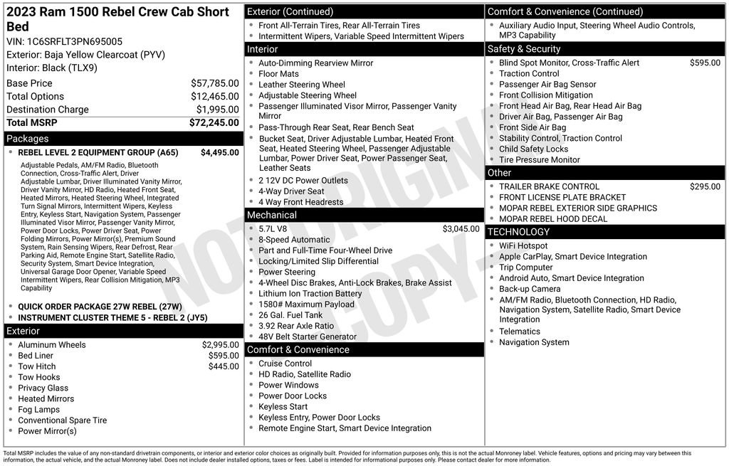 Used 2023 RAM 1500 Rebel w/ Rebel Level 2 Equipment Group AWD/4WD image 39