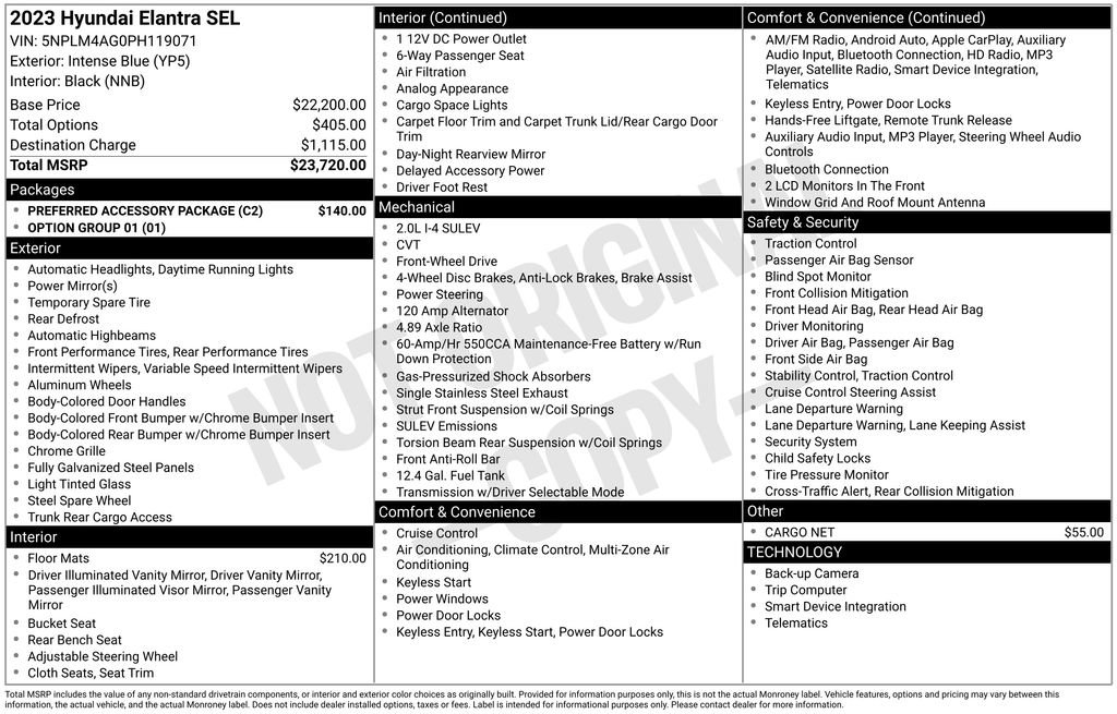 Certified 2023 Hyundai Elantra SEL w/ Preferred Accessory Package image 26