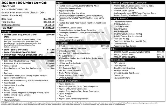 Used 2020 RAM 1500 Limited image 32
