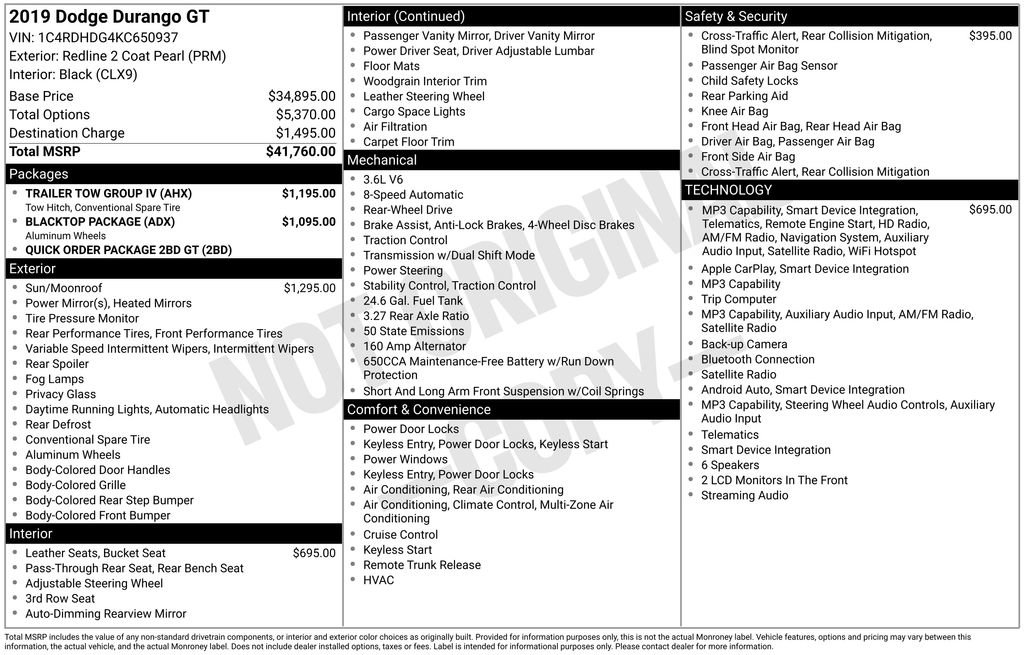 Used 2019 Dodge Durango GT w/ Trailer Tow Group IV RWD image 6