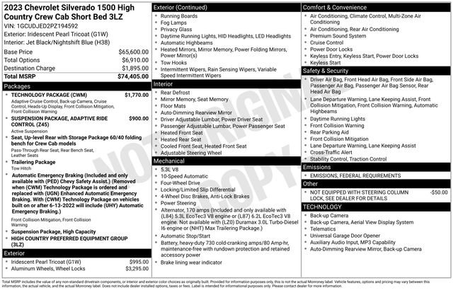 Used 2023 Chevrolet Silverado 1500 High Country w/ Technology Package image 4