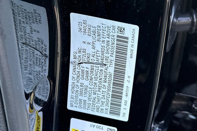 Certified 2025 Honda Civic Sport image 26