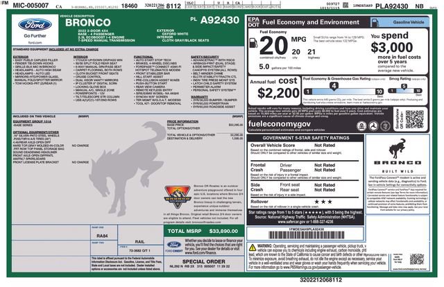 Certified 2023 Ford Bronco 2-Door image 34