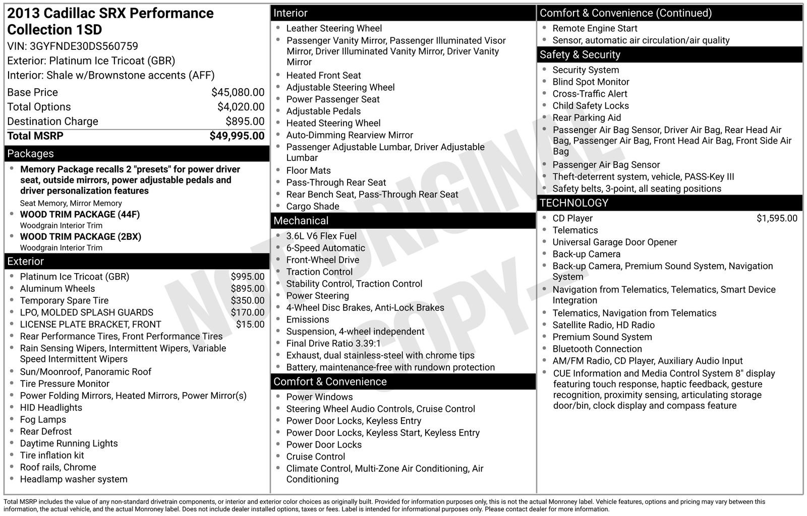 Used 2013 Cadillac SRX Performance FWD image 15