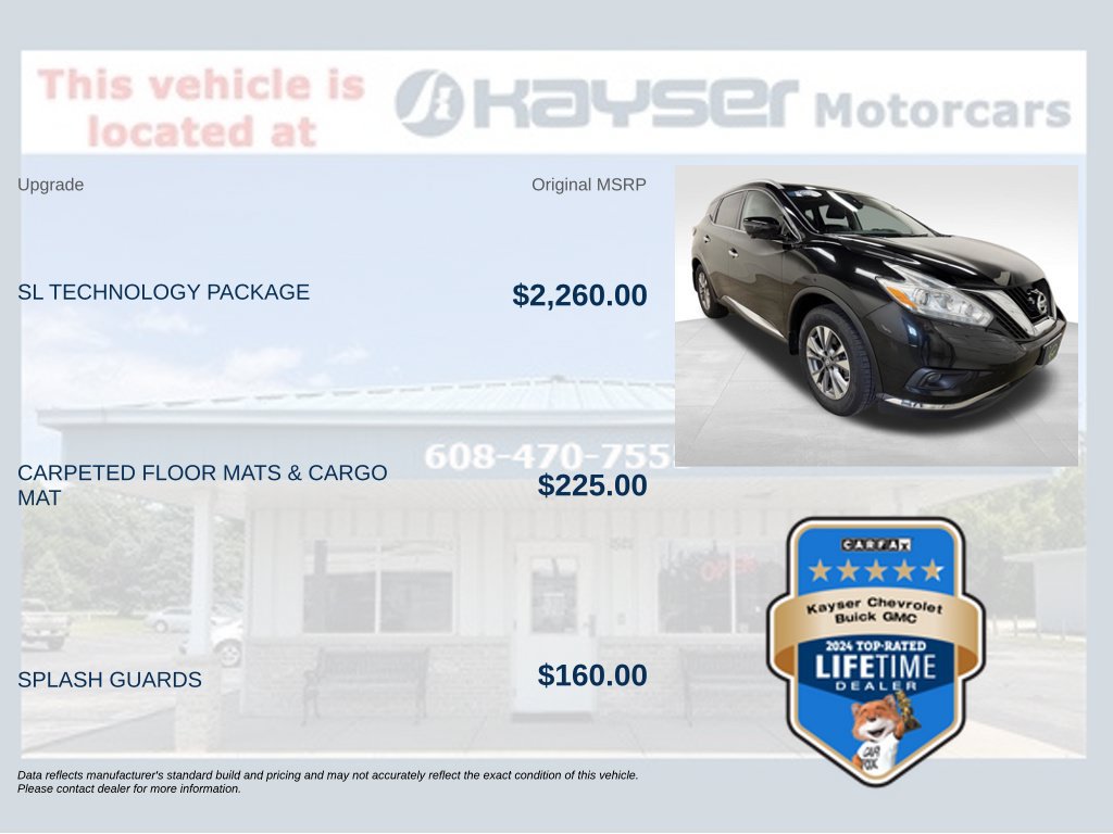 Used 2016 Nissan Murano SL w/ SL Technology Package AWD/4WD image 9