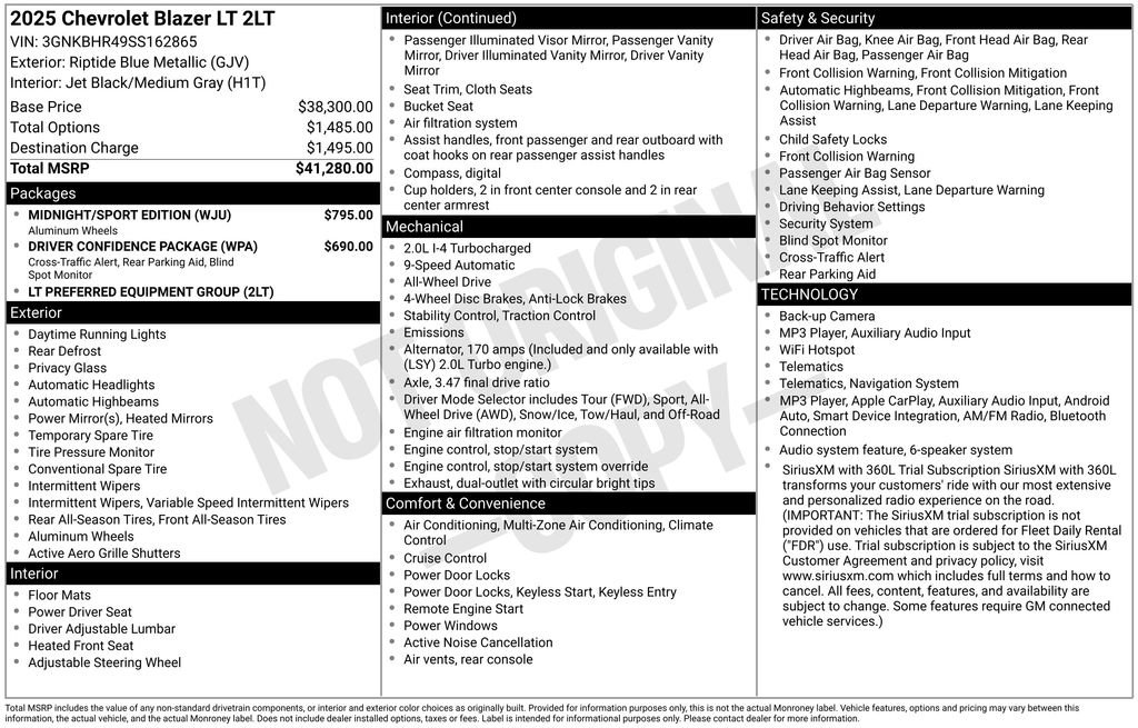 Certified 2025 Chevrolet Blazer LT AWD/4WD image 6