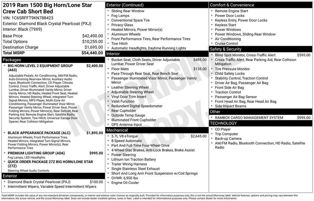 Used 2019 RAM 1500 Big Horn image 87