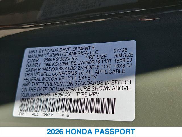 New 2026 Honda Passport TrailSport Elite image 26