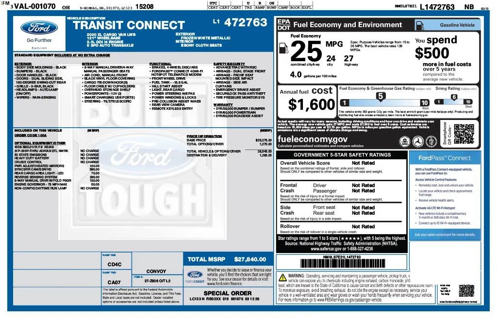 Used 2020 Ford Transit Connect XL image 9