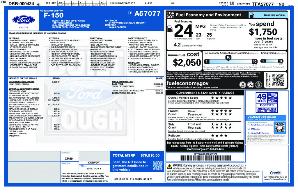 Used 2026 Ford F150 King Ranch w/ Equipment Group 601A High RWD image 36